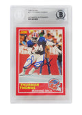Thurman Thomas Signed Buffalo Bills 1989 Score Rookie Card #211 (Beckett Encapsulated) - THOCAR302 - Thurman Thomas Signed Buffalo Bills 1989 Score Rookie Card #211 (Beckett Encapsulated) product image
