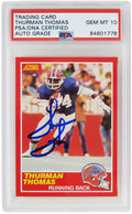 Thurman Thomas Signed Buffalo Bills 1989 Score Rookie Card #211 - (PSA/DNA / Auto Grade 10) - THOCAR304 - Thurman Thomas Signed Buffalo Bills 1989 Score Rookie Card #211 - (PSA/DNA / Auto Grade 10) product image