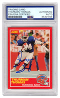 Thurman Thomas Signed Bills 1989 Score Rookie Football Card #211 - (PSA Encapsulated) - THOCAR306 - Thurman Thomas Signed Bills 1989 Score Rookie Football Card #211 - (PSA Encapsulated) product image
