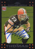 Joe Thomas Signed Cleveland Browns 2007 Topps Chrome Rookie Football Trading Card #TC264 - THOCAR312 - Joe Thomas Signed Cleveland Browns 2007 Topps Chrome Rookie Football Trading Card #TC264 product image