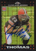 Joe Thomas Signed Cleveland Browns 2007 Topps Chrome Xfractor Refractor Rookie Football Trading Card #TC264 - THOCAR313 - Joe Thomas Signed Cleveland Browns 2007 Topps Chrome Xfractor Refractor Rookie Football Trading Card #TC264 product image