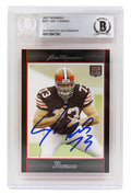 Joe Thomas Signed Cleveland Browns 2007 Bowman Football Rookie Card #217 - (Beckett Encapsulated) - THOCAR315 - Joe Thomas Signed Cleveland Browns 2007 Bowman Football Rookie Card #217 - (Beckett Encapsulated) product image