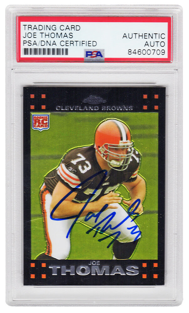 Joe Thomas Signed Cleveland Browns 2007 Topps Chrome Rookie Card #TC264 - (PSA/DNA Encapsulated) - THOCAR319 - Joe Thomas Signed Cleveland Browns 2007 Topps Chrome Rookie Card #TC264 - (PSA/DNA Encapsulated) product image