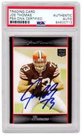Joe Thomas Signed Cleveland Browns 2007 Bowman Football Rookie Card #217 - (PSA/DNA Encapsulated) - THOCAR321 - Joe Thomas Signed Cleveland Browns 2007 Bowman Football Rookie Card #217 - (PSA/DNA Encapsulated) product image
