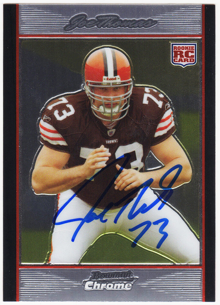 Joe Thomas Signed Cleveland Browns 2007 Bowman Chrome Rookie Card #BC94 - THOCAR322 - Joe Thomas Signed Cleveland Browns 2007 Bowman Chrome Rookie Card #BC94 product image
