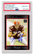 Joe Thomas Signed Cleveland Browns 2007 Bowman Rookie Football Card #217 (PSA Encapsulated - Auto Grade 10) - THOCAR325 - Joe Thomas Signed Cleveland Browns 2007 Bowman Rookie Football Card #217 (PSA Encapsulated - Auto Grade 10) product image