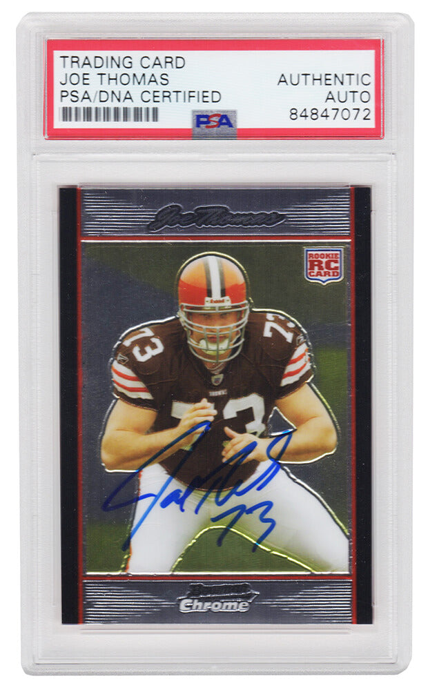 Joe Thomas Signed Cleveland Browns 2007 Bowman Chrome Rookie Card #BC94 (PSA/DNA Encapsulated) - THOCAR331 - Joe Thomas Signed Cleveland Browns 2007 Bowman Chrome Rookie Card #BC94 (PSA/DNA Encapsulated) product image