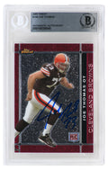 Joe Thomas Signed Cleveland Browns 2007 Topps Finest Rookie Football Card #144 - (Beckett Encapsulated) - THOCAR334 - Joe Thomas Signed Cleveland Browns 2007 Topps Finest Rookie Football Card #144 - (Beckett Encapsulated) product image