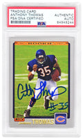 Anthony Thomas Signed Chicago Bears 2001 Topps Rookie Football Card #358 - (PSA Encapsulated) - THOCAR350 - Anthony Thomas Signed Chicago Bears 2001 Topps Rookie Football Card #358 - (PSA Encapsulated) product image