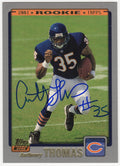 Anthony Thomas Signed Chicago Bears 2001 Topps Rookie Football Card #358 - THOCAR352 - Anthony Thomas Signed Chicago Bears 2001 Topps Rookie Football Card #358 product image