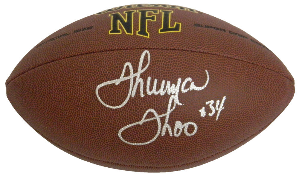 Thurman Thomas Signed Wilson NFL Full Size Super Grip Football - THOFTB300 - Thurman Thomas Signed Wilson NFL Full Size Super Grip Football product image