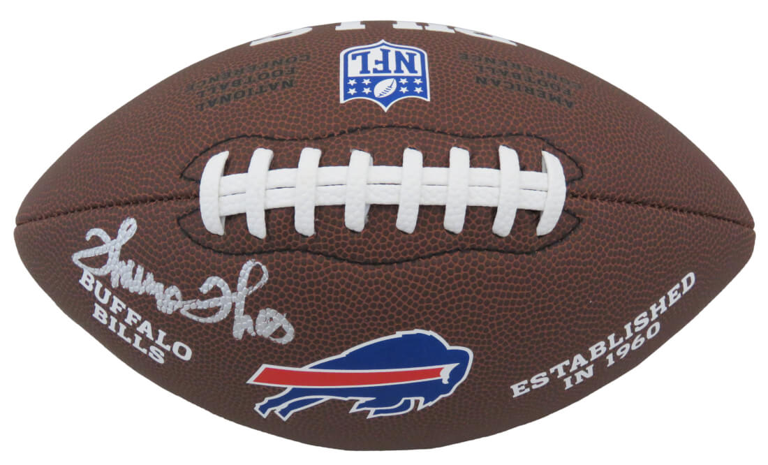 Thurman Thomas Signed Buffalo Bills Wilson Brown Logo Football - THOFTB305 - Thurman Thomas Signed Buffalo Bills Wilson Brown Logo Football product image