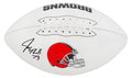 Joe Thomas Signed Cleveland Browns Franklin White Logo NFL Football - THOFTB325 - Joe Thomas Signed Cleveland Browns Franklin White Logo NFL Football product image