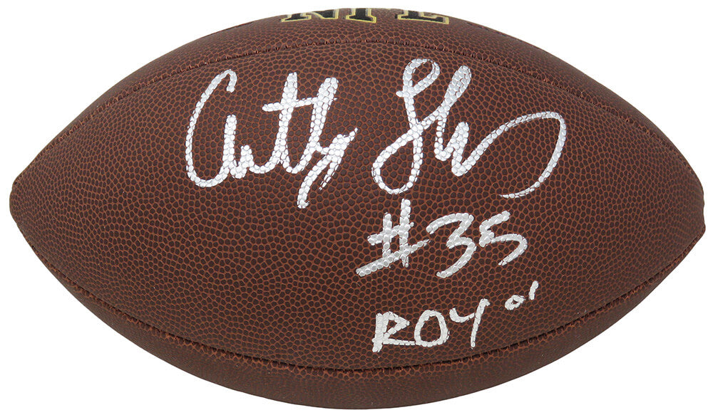 Anthony Thomas Signed Wilson Super Grip Full Size NFL Football w/ROY'01 - THOFTB340 - Anthony Thomas Signed Wilson Super Grip Full Size NFL Football w/ROY'01 product image