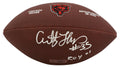 Anthony Thomas Signed Chicago Bears Brown Logo Football w/ROY'01 - THOFTB342 - Anthony Thomas Signed Chicago Bears Brown Logo Football w/ROY'01 product image