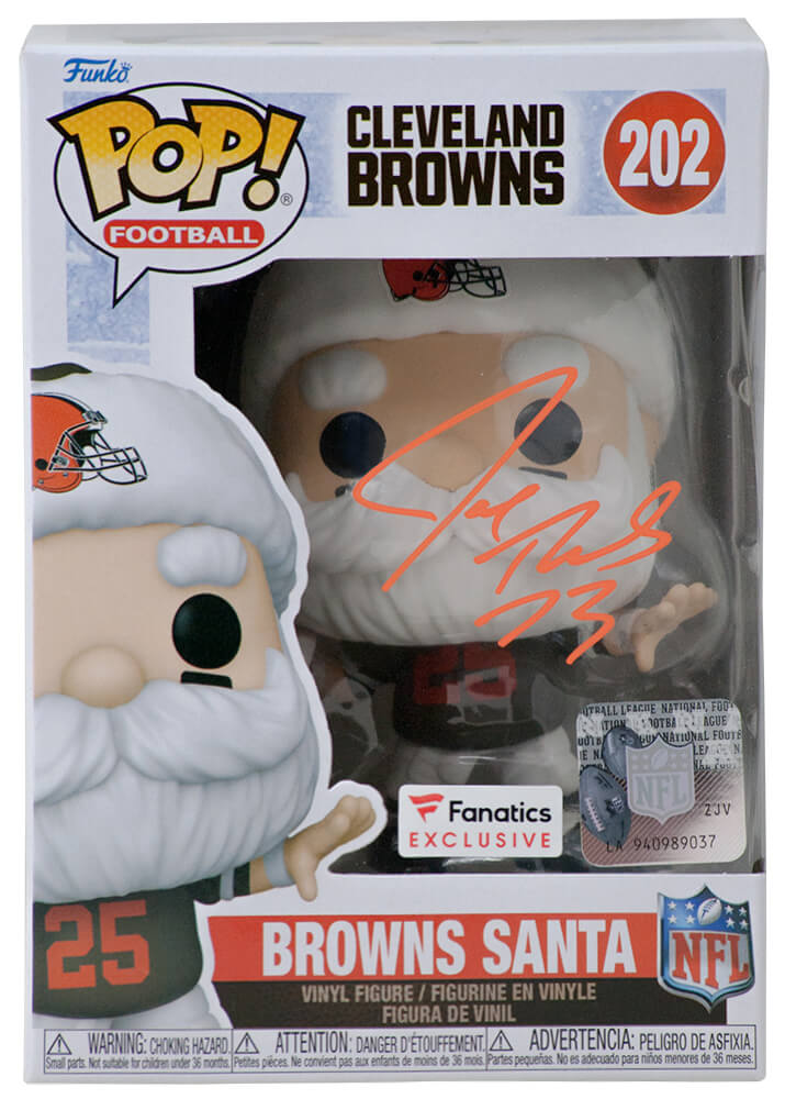 Joe Thomas Signed Cleveland Browns 'Santa' Funko Pop Doll #202 - THOFUN300 - Joe Thomas Signed Cleveland Browns 'Santa' Funko Pop Doll #202 product image