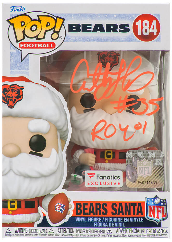 Anthony Thomas Signed Chicago Bears 'SANTA' Funko Pop Doll #184 w/ROY'01 - THOFUN310 - Anthony Thomas Signed Chicago Bears 'SANTA' Funko Pop Doll #184 w/ROY'01 product image