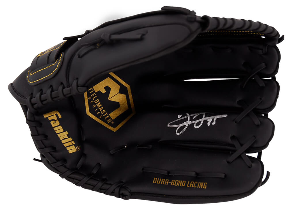 Frank Thomas Signed Franklin Fieldmaster Black Baseball Fielders Glove - THOGLV101 - Frank Thomas Signed Franklin Fieldmaster Black Baseball Fielders Glove product image
