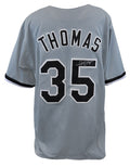 Frank Thomas Signed Grey Custom Baseball Jersey - THOJRY106 - Frank Thomas Signed Grey Custom Baseball Jersey product image