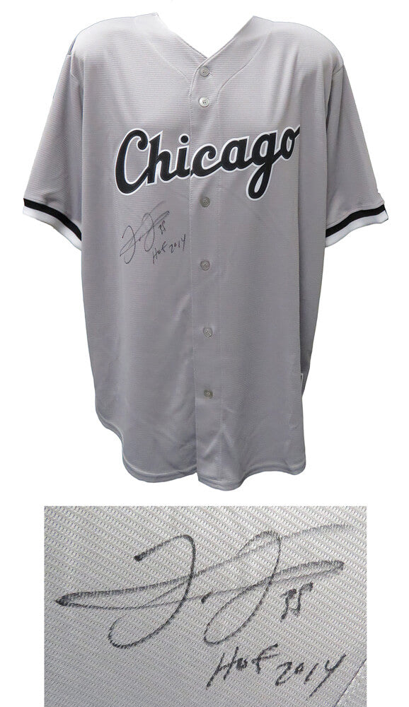 Frank Thomas Signed Chicago White Sox Majestic Grey Baseball Jersey w/HOF 2014 - THOJRY107 - Frank Thomas Signed Chicago White Sox Majestic Grey Baseball Jersey w/HOF 2014 product image