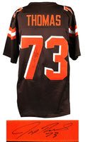 Joe Thomas Signed Brown Custom Football Jersey - THOJRY320 - Joe Thomas Signed Brown Custom Football Jersey product image
