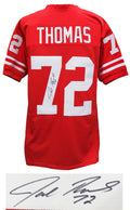 Joe Thomas Signed Red Custom Football Jersey - THOJRY321 - Joe Thomas Signed Red Custom Football Jersey product image