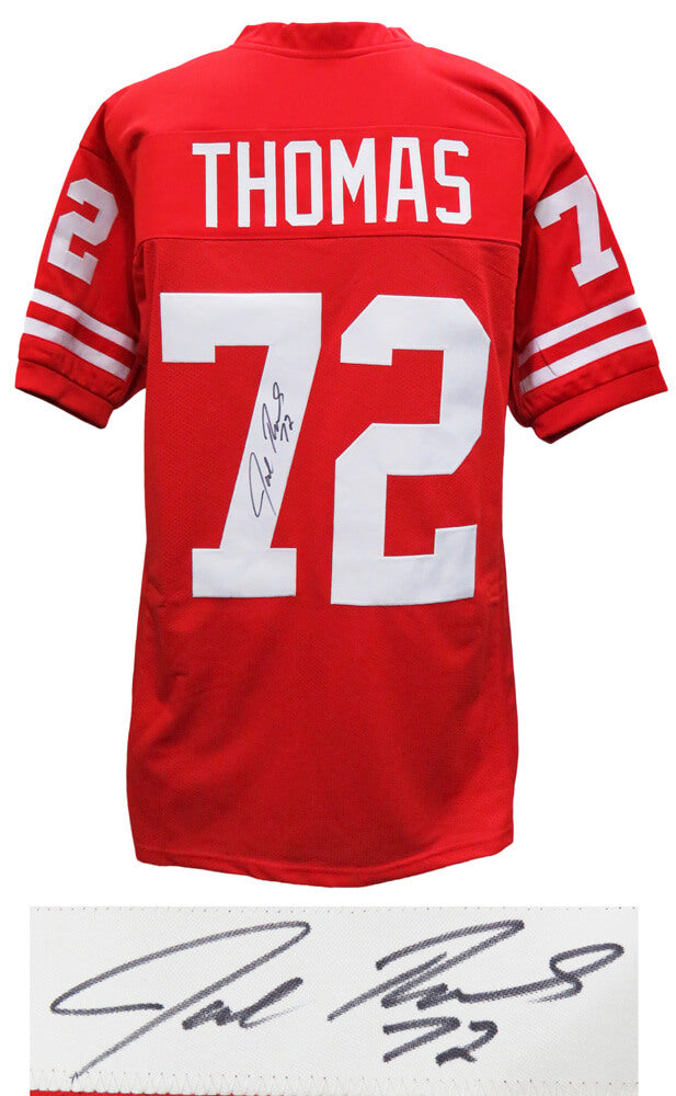 Joe Thomas Signed Red Custom Football Jersey - THOJRY321 - Joe Thomas Signed Red Custom Football Jersey product image