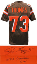 Joe Thomas Signed Brown Custom Football Jersey w/10,363 Consecutive Snaps - THOJRY323 - Joe Thomas Signed Brown Custom Football Jersey w/10,363 Consecutive Snaps product image