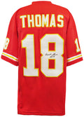 Emmitt Thomas Signed Red Throwback Custom Football Jersey w/HOF'08 - THOJRY340 - Emmitt Thomas Signed Red Throwback Custom Football Jersey w/HOF'08 product image