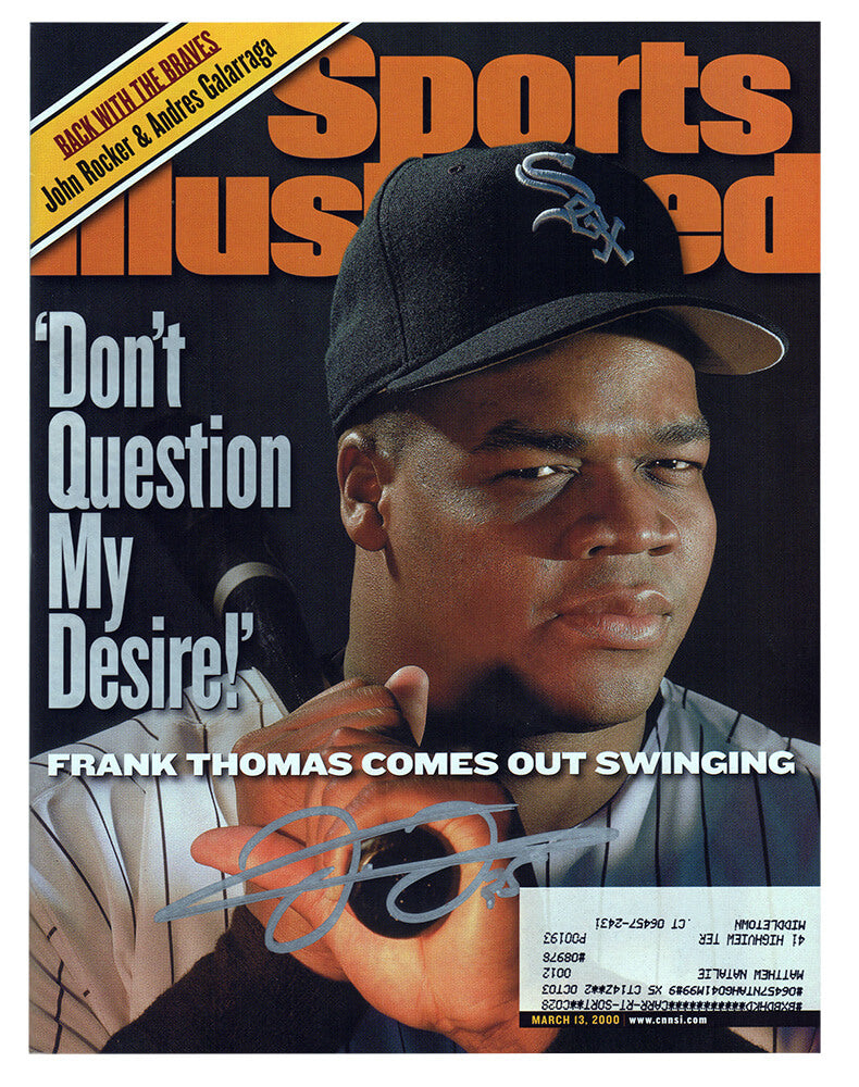 Frank Thomas Signed Chicago White Sox Sports Illustrated 3/13/00 Original Magazine - THOMAG100 - Frank Thomas Signed Chicago White Sox Sports Illustrated 3/13/00 Original Magazine product image