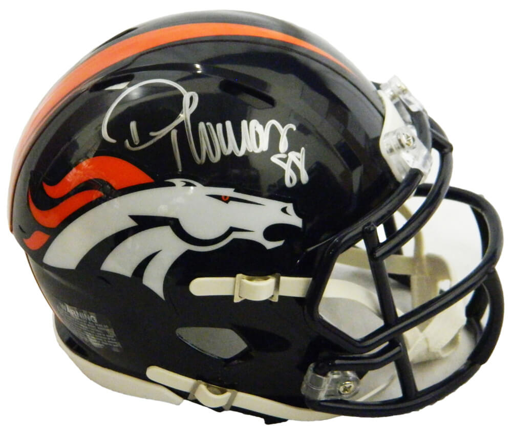 Demaryius Thomas Signed Denver Broncos Riddell Speed Mini Helmet - THOMIN302 - Demaryius Thomas Signed Denver Broncos Riddell Speed Mini Helmet product image