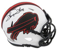 Thurman Thomas Signed Buffalo Bills Lunar Eclipse White Matte Riddell Speed Mini Helmet - THOMIN309 - Thurman Thomas Signed Buffalo Bills Lunar Eclipse White Matte Riddell Speed Mini Helmet product image