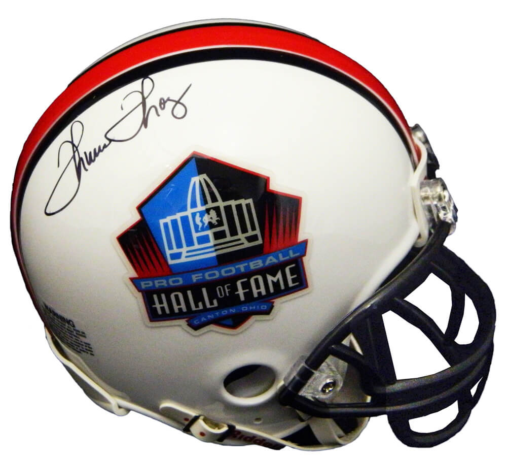 Thurman Thomas Signed Hall of Fame Logo Riddell Mini Helmet - THOMIN313 - Thurman Thomas Signed Hall of Fame Logo Riddell Mini Helmet product image