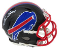 Thurman Thomas Signed Buffalo Bills Flat Black Matte Riddell Speed Mini Helmet - THOMIN315 - Thurman Thomas Signed Buffalo Bills Flat Black Matte Riddell Speed Mini Helmet product image