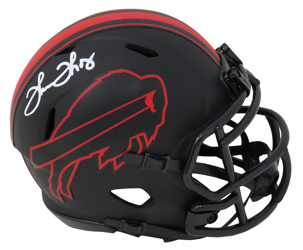 Thurman Thomas Signed Buffalo Bills Eclipse Black Matte Riddell Speed Mini Helmet - THOMIN318 - Thurman Thomas Signed Buffalo Bills Eclipse Black Matte Riddell Speed Mini Helmet product image