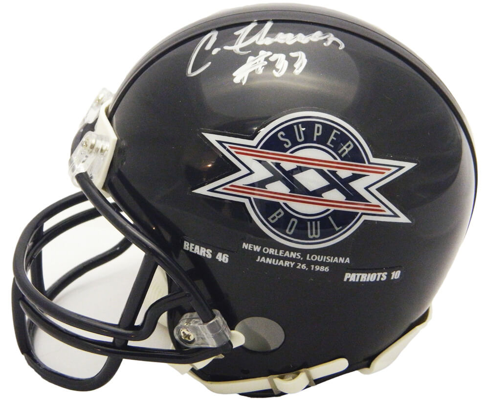 Calvin Thomas Signed Chicago Bears / Super Bowl XX Champs Logo Riddell Mini Helmet - THOMIN321 - Calvin Thomas Signed Chicago Bears / Super Bowl XX Champs Logo Riddell Mini Helmet product image