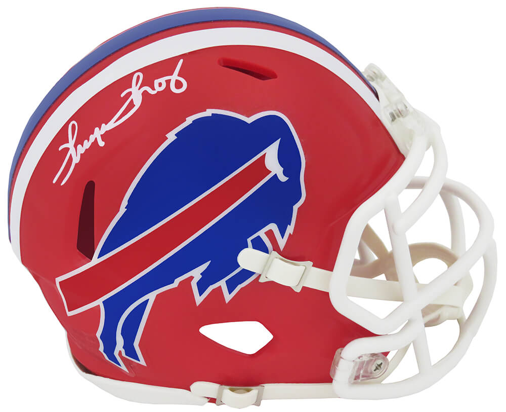 Thurman Thomas Signed Buffalo Bills Throwback Riddell Speed Mini Helmet - THOMIN325 - Thurman Thomas Signed Buffalo Bills Throwback Riddell Speed Mini Helmet product image
