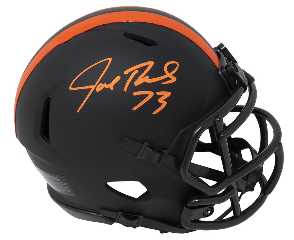 Joe Thomas Signed Cleveland Browns Eclipse Black Matte Riddell Speed Mini Helmet - THOMIN334 - Joe Thomas Signed Cleveland Browns Eclipse Black Matte Riddell Speed Mini Helmet product image