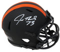 Joe Thomas Signed Cleveland Browns Eclipse Black Riddell Speed Mini Helmet - THOMIN335 - Joe Thomas Signed Cleveland Browns Eclipse Black Riddell Speed Mini Helmet product image