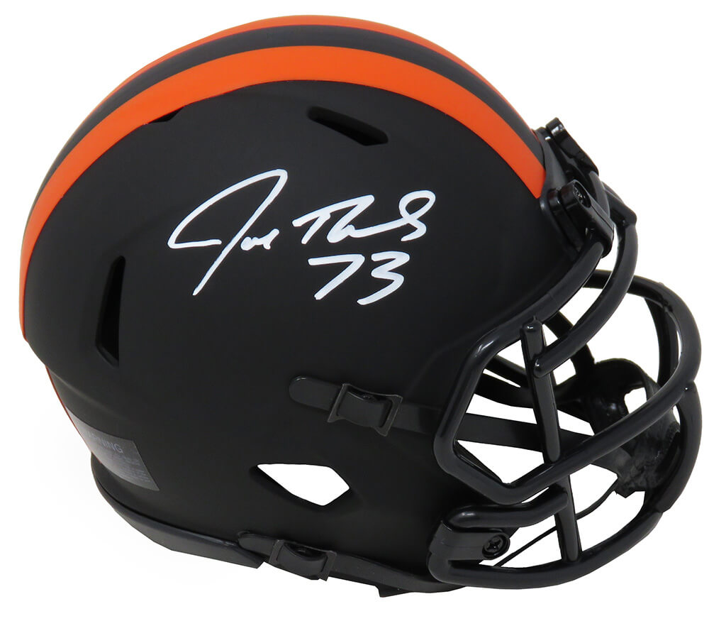 Joe Thomas Signed Cleveland Browns Eclipse Black Riddell Speed Mini Helmet - THOMIN335 - Joe Thomas Signed Cleveland Browns Eclipse Black Riddell Speed Mini Helmet product image