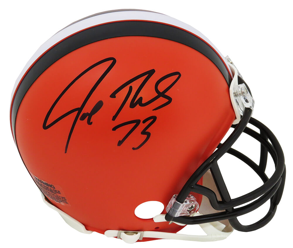 Joe Thomas Signed Cleveland Browns Riddell Mini Helmet - THOMIN338 - Joe Thomas Signed Cleveland Browns Riddell Mini Helmet product image
