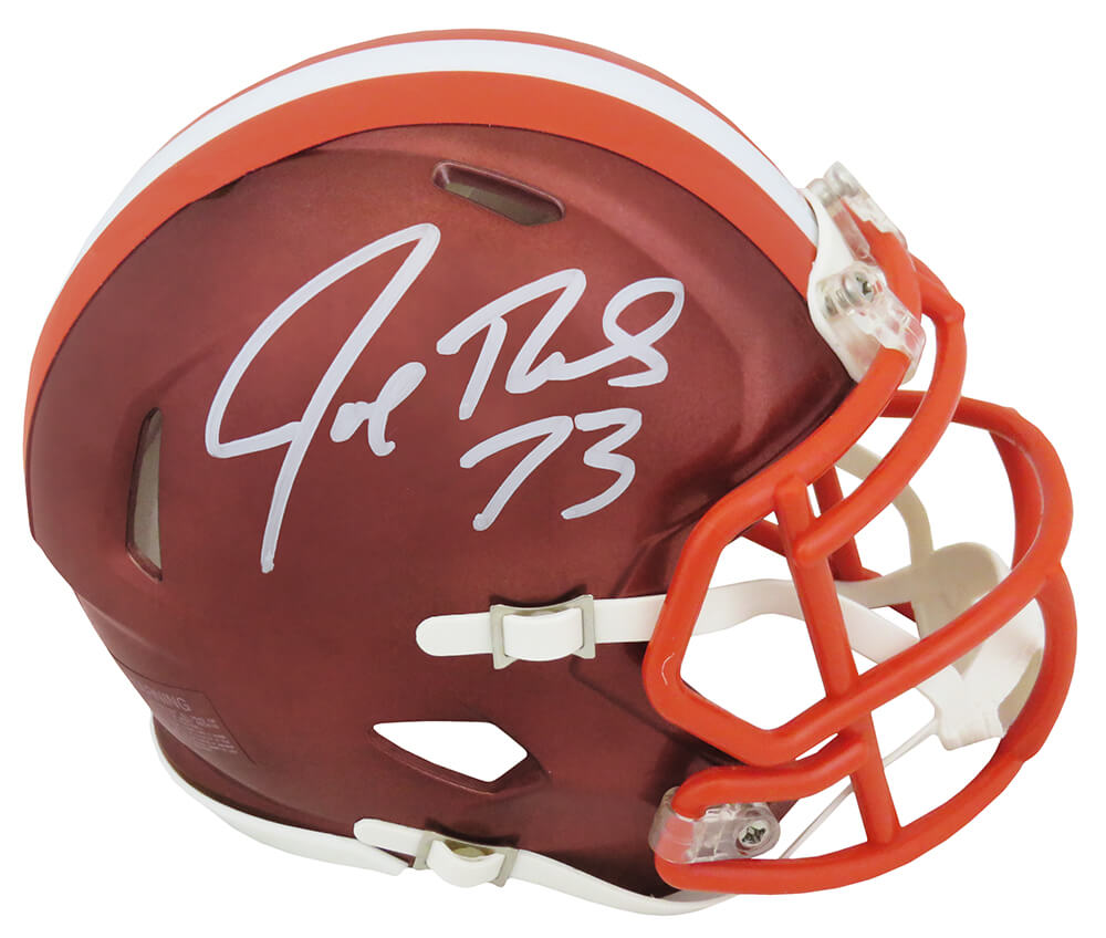 Joe Thomas Signed Cleveland Browns FLASH Riddell Speed Mini Helmet - THOMIN339 - Joe Thomas Signed Cleveland Browns FLASH Riddell Speed Mini Helmet product image