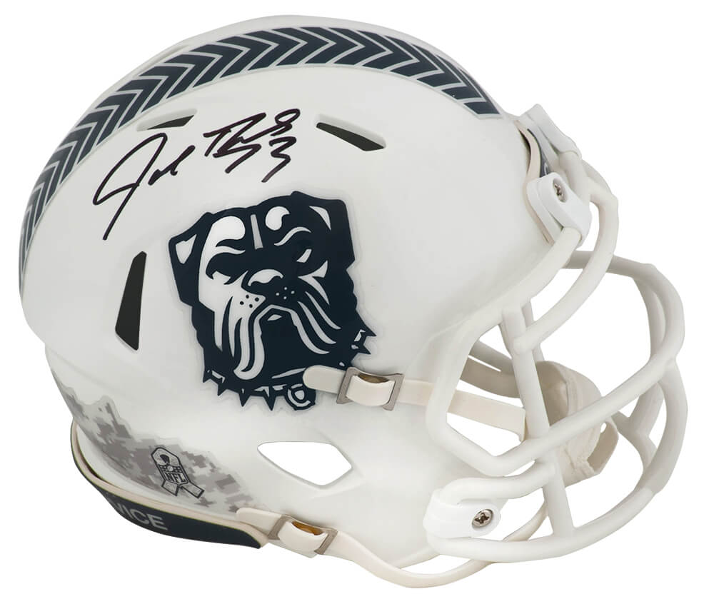 Joe Thomas Signed Cleveland Browns 2024 Salute to Service White Riddell Speed Mini Helmet - THOMIN345 - Joe Thomas Signed Cleveland Browns 2024 Salute to Service White Riddell Speed Mini Helmet product image