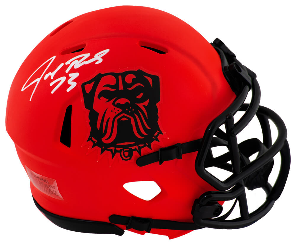 Joe Thomas Signed Cleveland Browns RAVE Riddell Speed Mini Helmet - THOMIN348 - Joe Thomas Signed Cleveland Browns RAVE Riddell Speed Mini Helmet product image