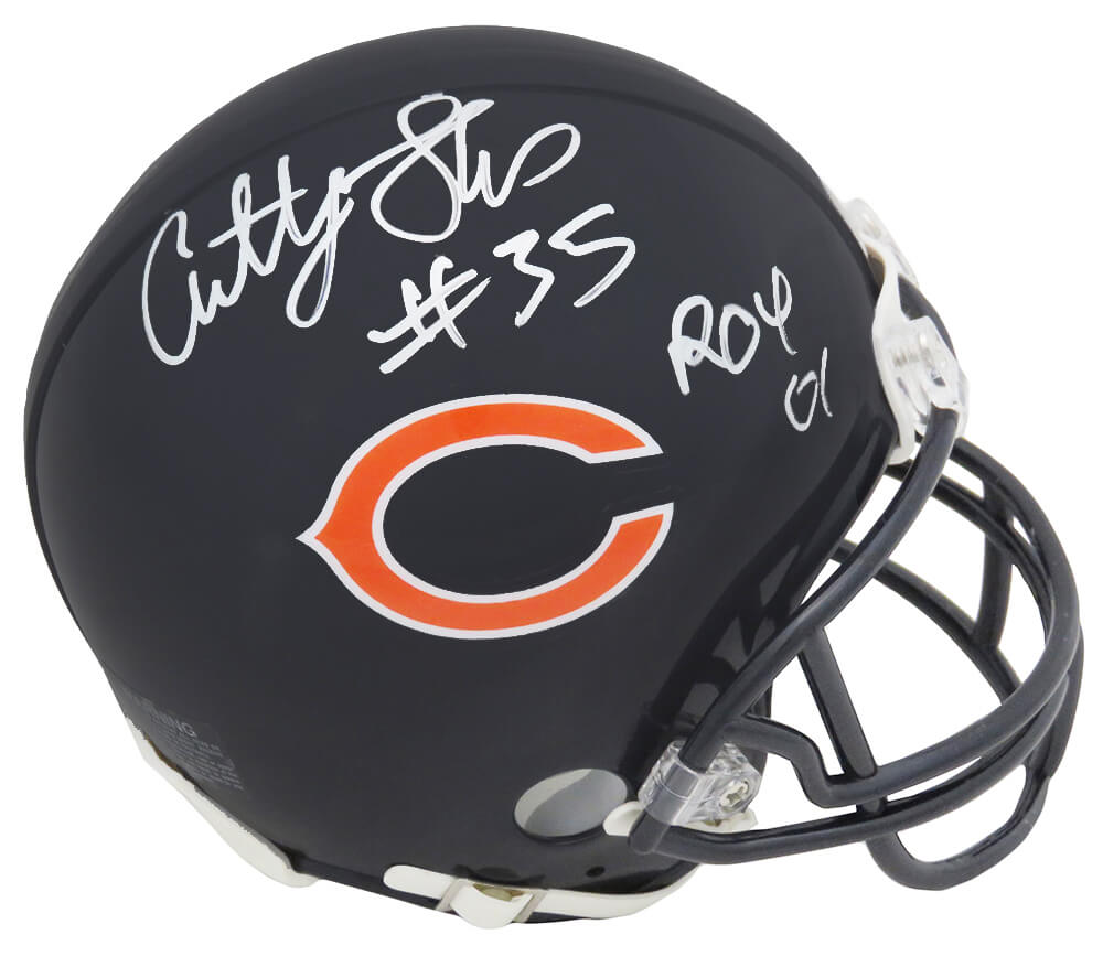 Anthony Thomas Signed Chicago Bears Riddell Mini Helmet w/ROY'01 - THOMIN360 - Anthony Thomas Signed Chicago Bears Riddell Mini Helmet w/ROY'01 product image
