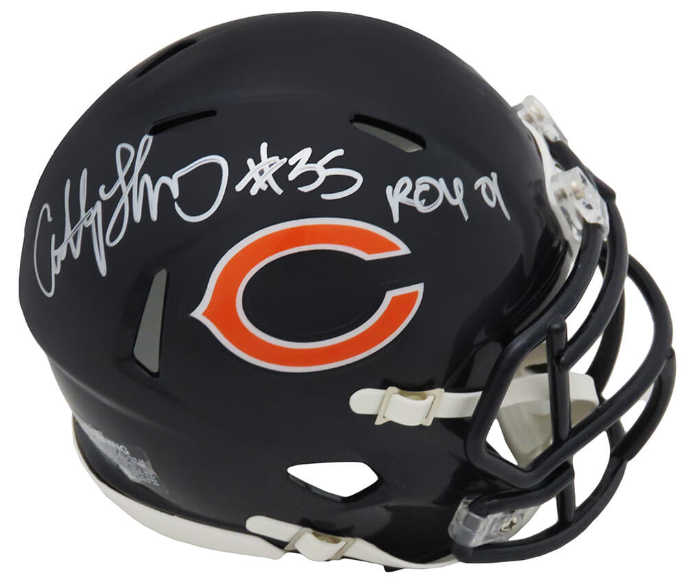 Anthony Thomas Signed Chicago Bears Riddell Speed Mini Helmet w/ROY'01 - THOMIN361 - Anthony Thomas Signed Chicago Bears Riddell Speed Mini Helmet w/ROY'01 product image