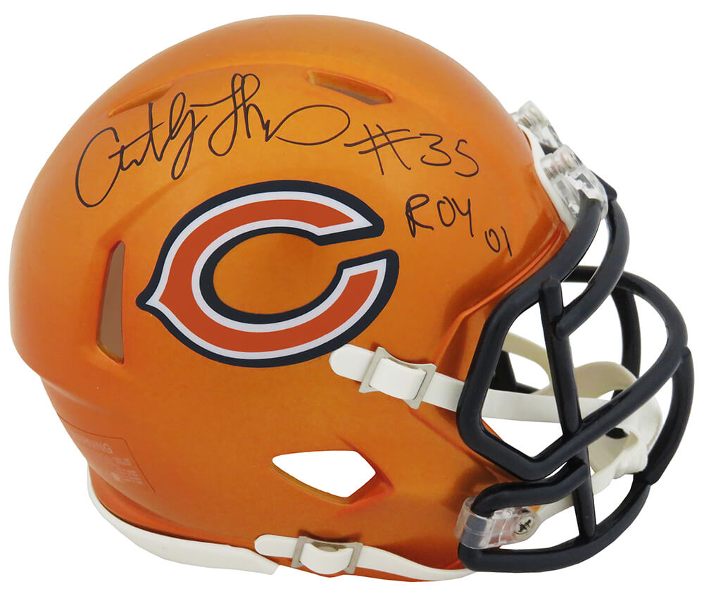 Anthony Thomas Signed Chicago Bears FLASH Riddell Speed Mini Helmet w/ROY'01 - THOMIN363 - Anthony Thomas Signed Chicago Bears FLASH Riddell Speed Mini Helmet w/ROY'01 product image