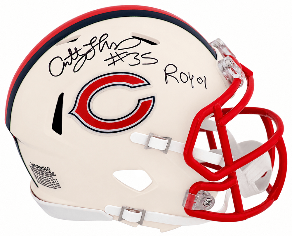 Anthony Thomas Signed Chicago Bears RETRO Riddell Speed Mini Helmet w/ROY'01 - THOMIN365 - Anthony Thomas Signed Chicago Bears RETRO Riddell Speed Mini Helmet w/ROY'01 product image