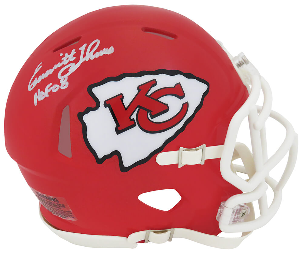 Emmitt Thomas Signed Kansas City Chiefs Riddell Speed Mini Helmet w/HOF'08 - THOMIN370 - Emmitt Thomas Signed Kansas City Chiefs Riddell Speed Mini Helmet w/HOF'08 product image