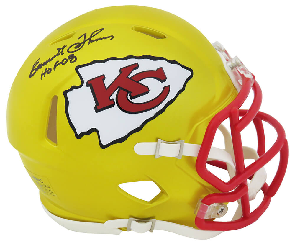 Emmitt Thomas Signed Kansas City Chiefs FLASH Riddell Speed Mini Helmet w/HOF'08 - THOMIN372 - Emmitt Thomas Signed Kansas City Chiefs FLASH Riddell Speed Mini Helmet w/HOF'08 product image
